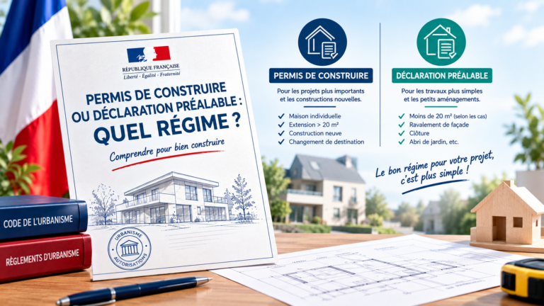 Permis de construire ou déclaration préalable : quel régime ?